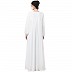 Mexi Dress abaya with Pintucks- White