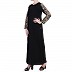 A-line abaya with Zari Embroidery Work- Black-Gold A-line abaya with Zari Embroidery Work- Black-Gold