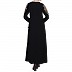 A-line abaya with Zari Embroidery Work- Black-Gold A-line abaya with Zari Embroidery Work- Black-Gold
