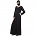 Designer Georgette kaftan with an Inner abaya- Black Designer Georgette kaftan with an Inner abaya- Black