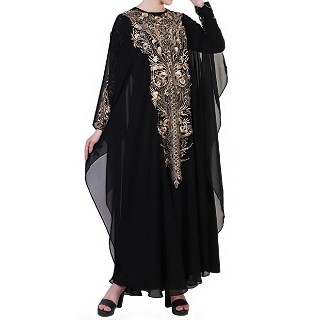 Designer Bridal abaya with Embroidery work