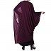 Georgette Cape with Nida inner abaya- Black-Wine