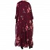 Double layered floral printed abaya - Wine Double layered floral printed abaya - Wine