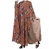 Double layered floral printed abaya - Khaki-Print Double layered floral printed abaya - Khaki-Print
