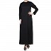 Designer Cape abaya with lacework- Black-Gold Designer Cape abaya with lacework- Black-Gold