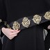 Designer Cape abaya with lacework- Black-Gold Designer Cape abaya with lacework- Black-Gold