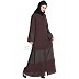 Front open reversible abaya- Brown Front open reversible abaya- Brown