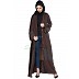 Front open reversible abaya- Brown Front open reversible abaya- Brown