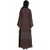 Front open reversible abaya- Brown Front open reversible abaya- Brown