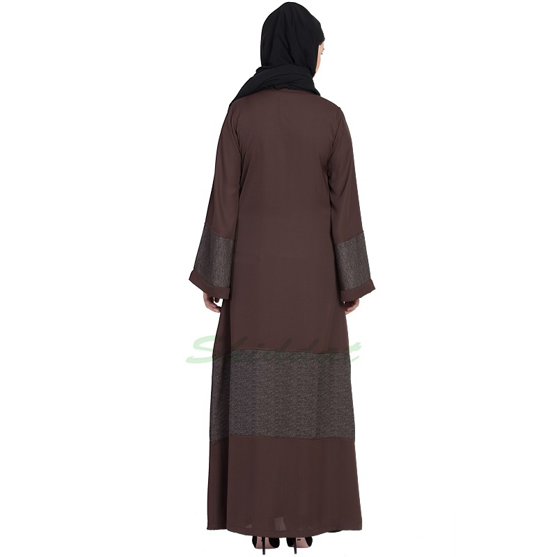 modern front open abaya