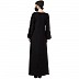Reversible Front open abaya - Black-White Reversible Front open abaya - Black-White