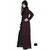 Shrug abaya- Black and Maroon Check Shrug abaya- Black and Maroon Check