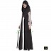 Abaya- Dark grey colored with beige Print Abaya- Dark grey colored with beige Print