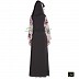 Abaya- Dark grey colored with beige Print Abaya- Dark grey colored with beige Print