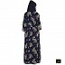 Abaya with with blue colored printed shrug Abaya with with blue colored printed shrug