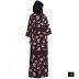 Shrug abaya with Burgundy printed Shrug abaya with Burgundy printed