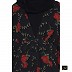 Shrug Abaya with black and Red printed shrug Shrug Abaya with black and Red printed shrug