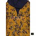 Shrug abaya with Mustard printed shrug