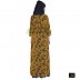 Shrug abaya with Mustard printed shrug