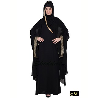 Designer Kaftan abaya- Black