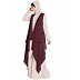 Shrug abaya- Beige-Wine Shrug abaya- Beige-Wine