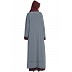 Designer Shrug abaya combo- Wine-Grey Designer Shrug abaya combo- Wine-Grey