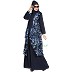 Shrug abaya combo- Navy Blue print Shrug abaya combo- Navy Blue print