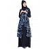 Shrug abaya combo- Navy Blue print Shrug abaya combo- Navy Blue print