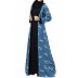 Designer abaya with printed Shrug attached