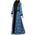 Designer abaya with printed Shrug attached