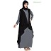 Shrug abaya- Grey-Black Shrug abaya- Grey-Black