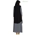 Shrug abaya- Grey-Black Shrug abaya- Grey-Black