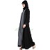 Designer Shrug abaya- Grey-Black Designer Shrug abaya- Grey-Black