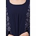 Printed Shrug Abaya- Navy Blue Printed Shrug Abaya- Navy Blue