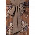Printed Shrug Abaya- Oat-Multi color Printed Shrug Abaya- Oat-Multi color