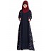 Floral printed Shrug abaya- Navy Blue Floral printed Shrug abaya- Navy Blue