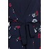 Floral printed Shrug abaya- Navy Blue Floral printed Shrug abaya- Navy Blue