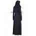 A-line Style Black Abaya with silver stone work A-line Style Black Abaya with silver stone work