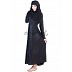 Single Arca with 5 boota Design Black Abaya Single Arca with 5 boota Design Black Abaya