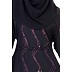 Dubai Style Umbrella design black Abaya with Maroon stone work