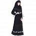 Dubai Style Umbrella design black Abaya with Double layer work Dubai Style Umbrella design black Abaya with Double layer work