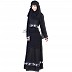 Dubai Style Umbrella design black Abaya with Double layer work Dubai Style Umbrella design black Abaya with Double layer work