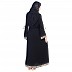 Umbrella Style Burqa with Silver Stone work on Border  Umbrella Style Burqa with Silver Stone work on Border