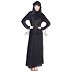 A-Line Black Abaya with silver stone work on Chest A-Line Black Abaya with silver stone work on Chest