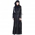 A-Line with Single Arca Design Black Burqa A-Line with Single Arca Design Black Burqa