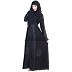 A-Line with Single Arca Design Black Burqa A-Line with Single Arca Design Black Burqa