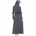 A-Line Frock style Black and White print Burqa