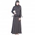 A-Line Frock style Black and White print Burqa