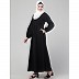 Adjustable waist Pleated Sleeves Abaya- Black Adjustable waist Pleated Sleeves Abaya- Black