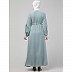 Adjustable waist Pleated Sleeves Abaya- Sage Green Adjustable waist Pleated Sleeves Abaya- Sage Green